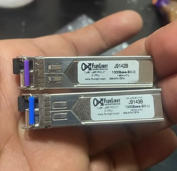 Flux Light J9142b/J9143b Hp/Aruba 1000base-Bx-D Bx-U Pair