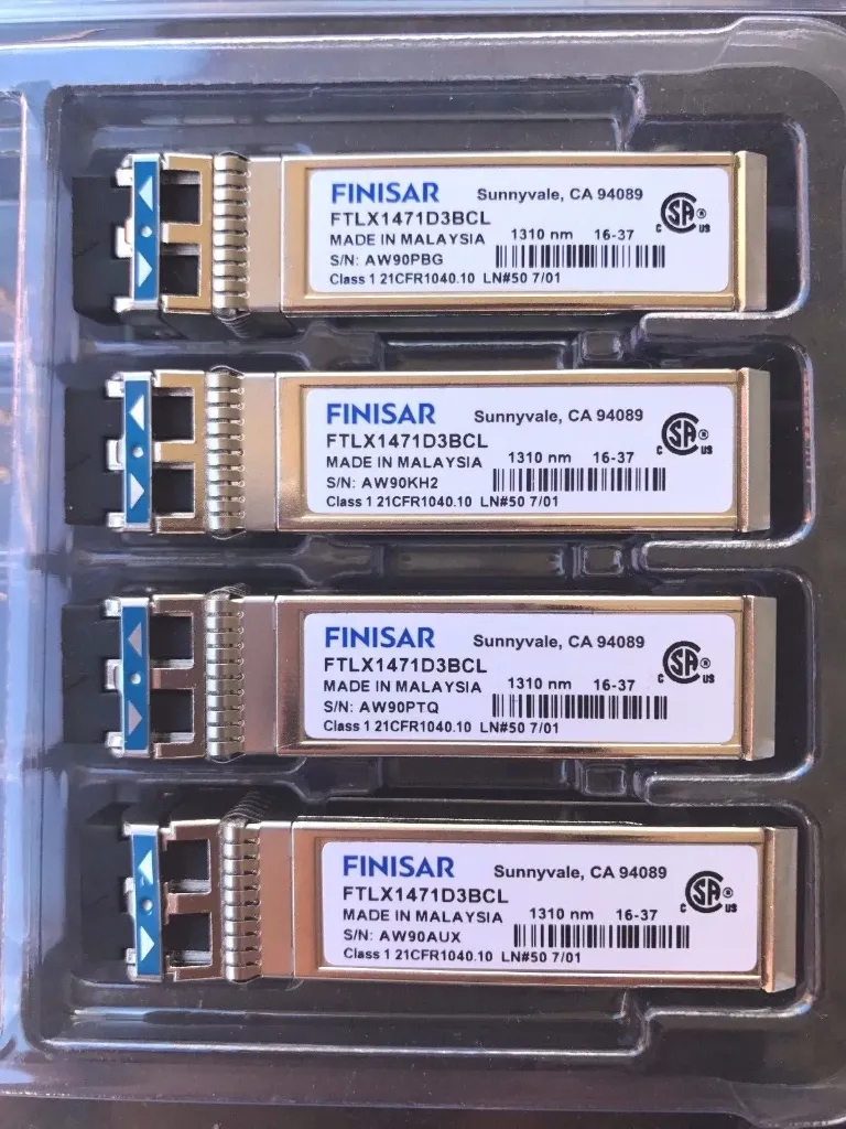 Finisar 10G SFP+LR 10GE SFP-10G-LR 1310nm 10km for Fortinet/Huawei/D-link ETC
